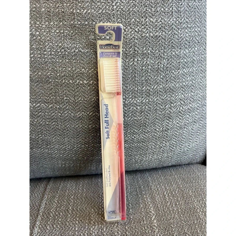 Vintage Homebest Toothbrush, Soft Full Head, Pink  - NEW